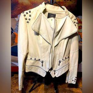 Leather muti function jacket